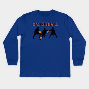 Basketball never stops Kids Long Sleeve T-Shirt